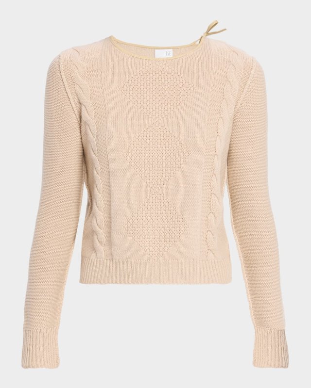 Cashmere Textured Crewneck Sweat